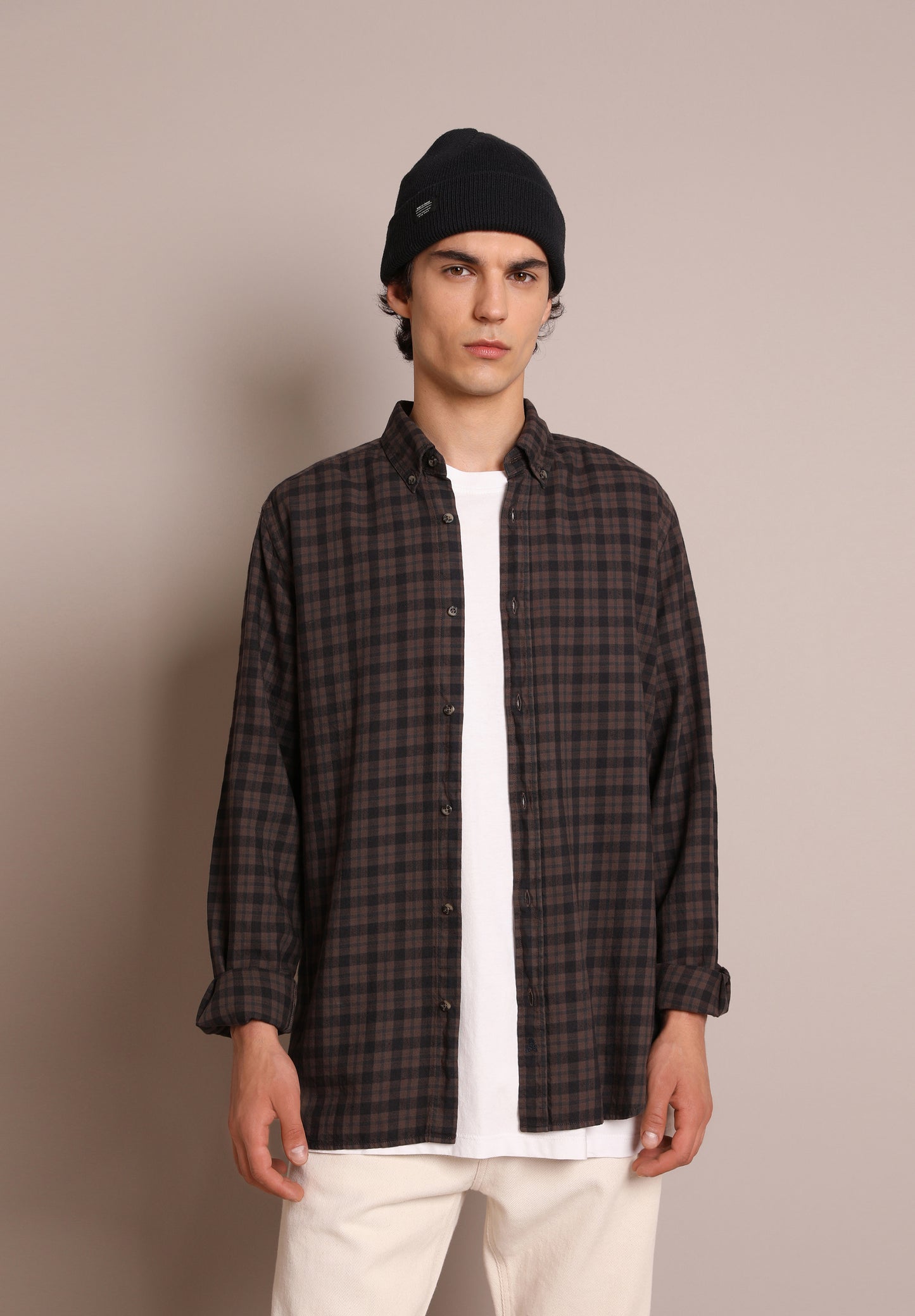 CAMISA CUADROS CUELLO BOTONES