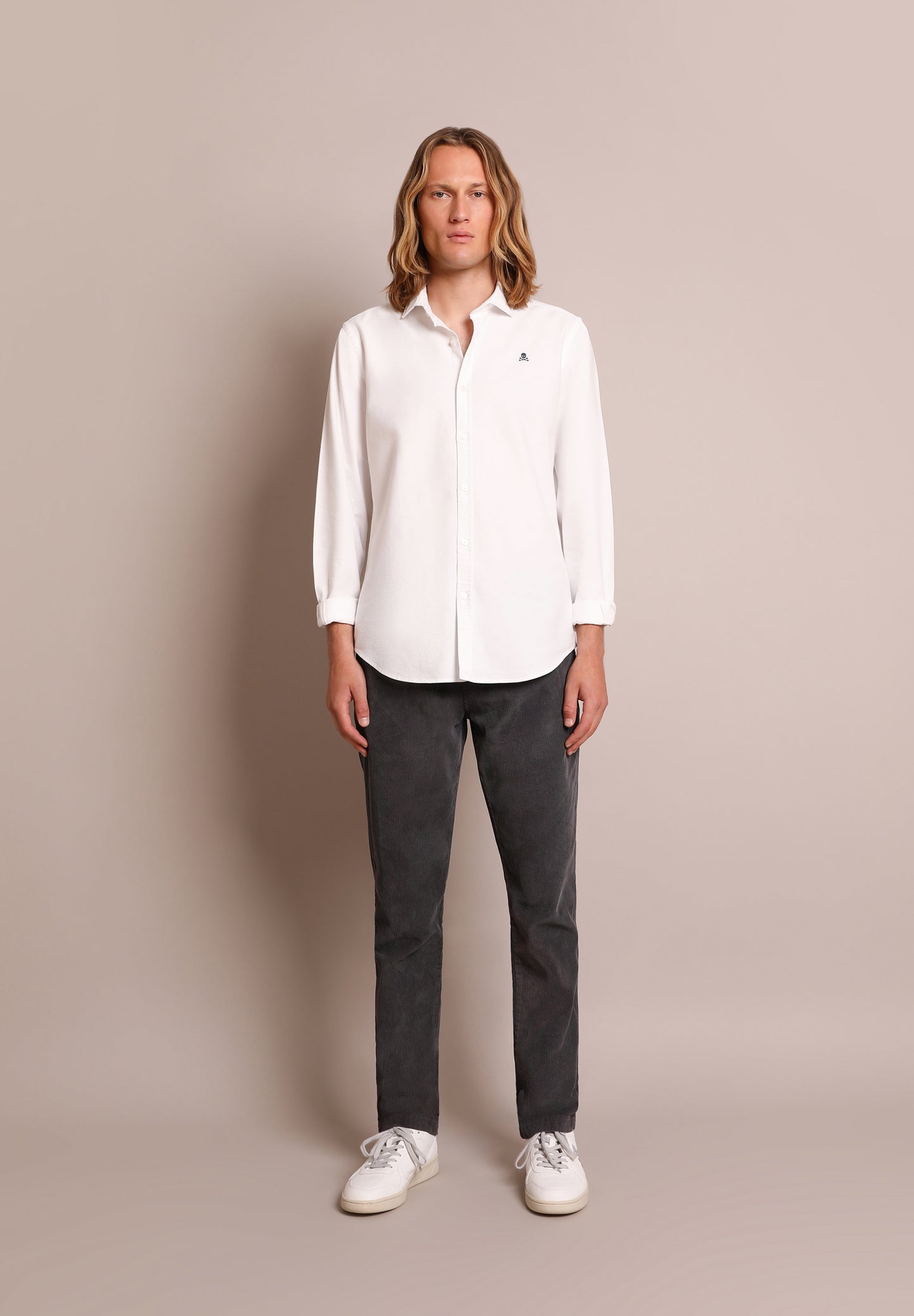 CAMISA OXFORD CALAVERA CONTRASTE