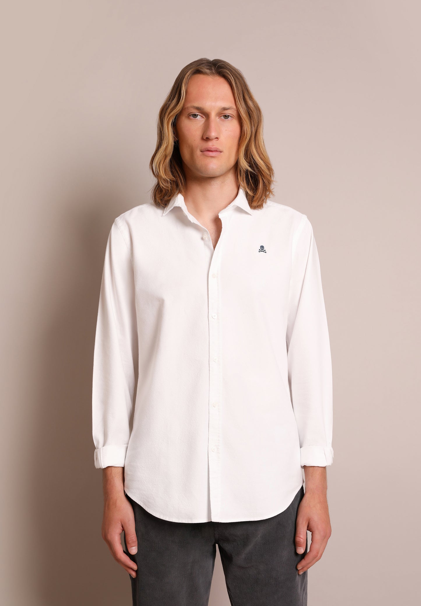 CAMISA OXFORD CALAVERA CONTRASTE