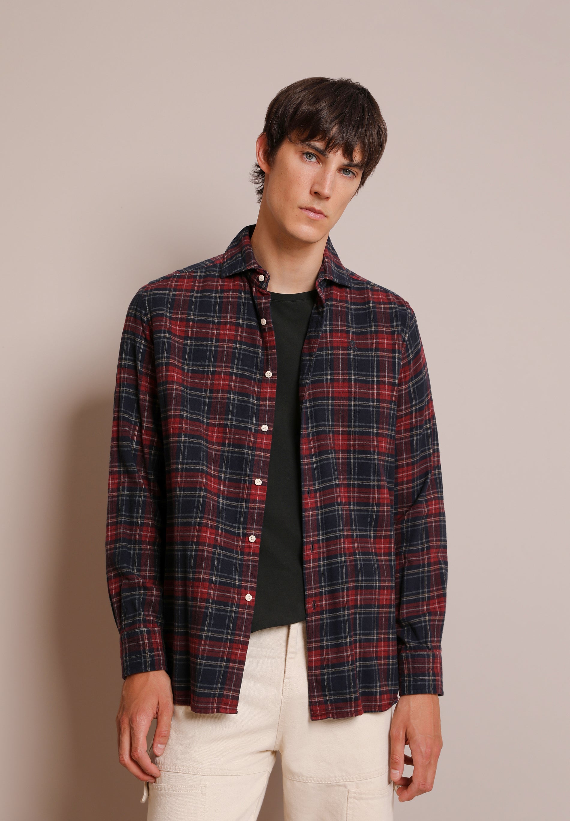 CAMISA CUADROS TARTÁN CALAVERA