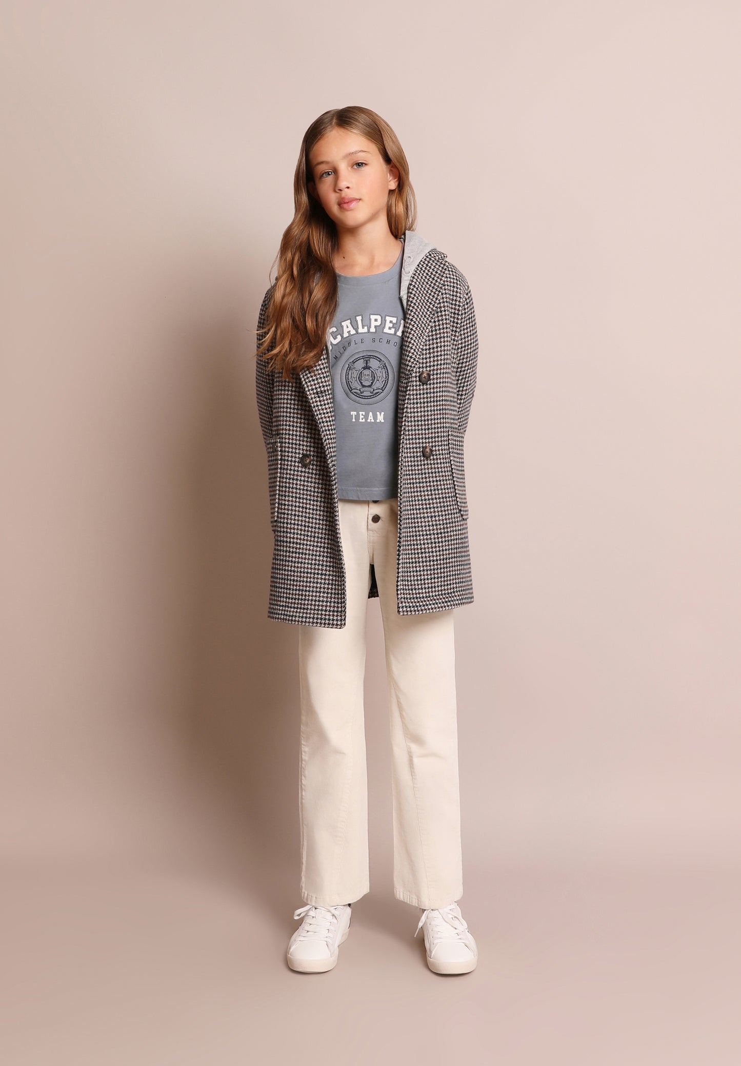 ABRIGO PAÑO PATA DE GALLO