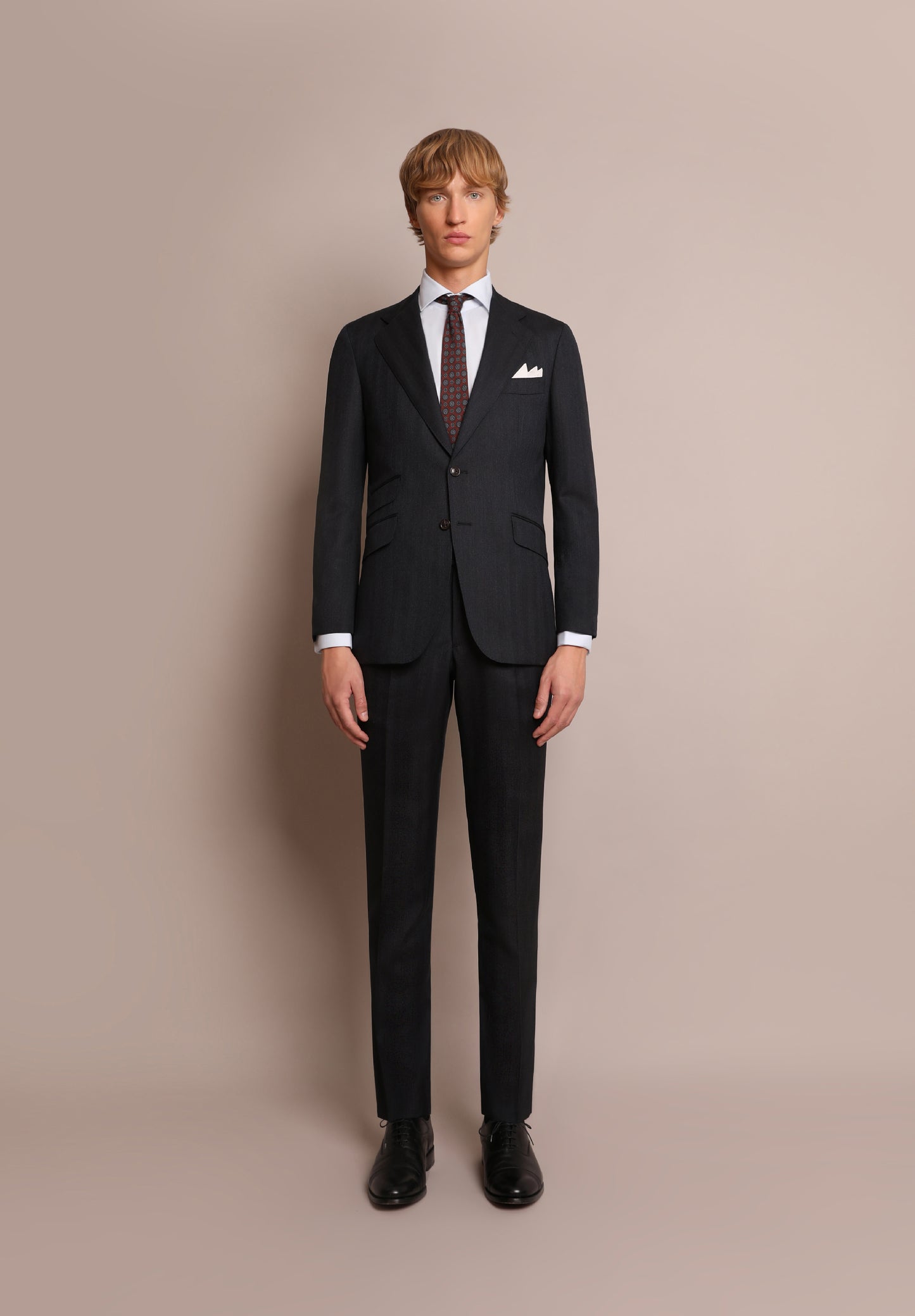 TRAJE AZUL MARINO ESPIGA LANA