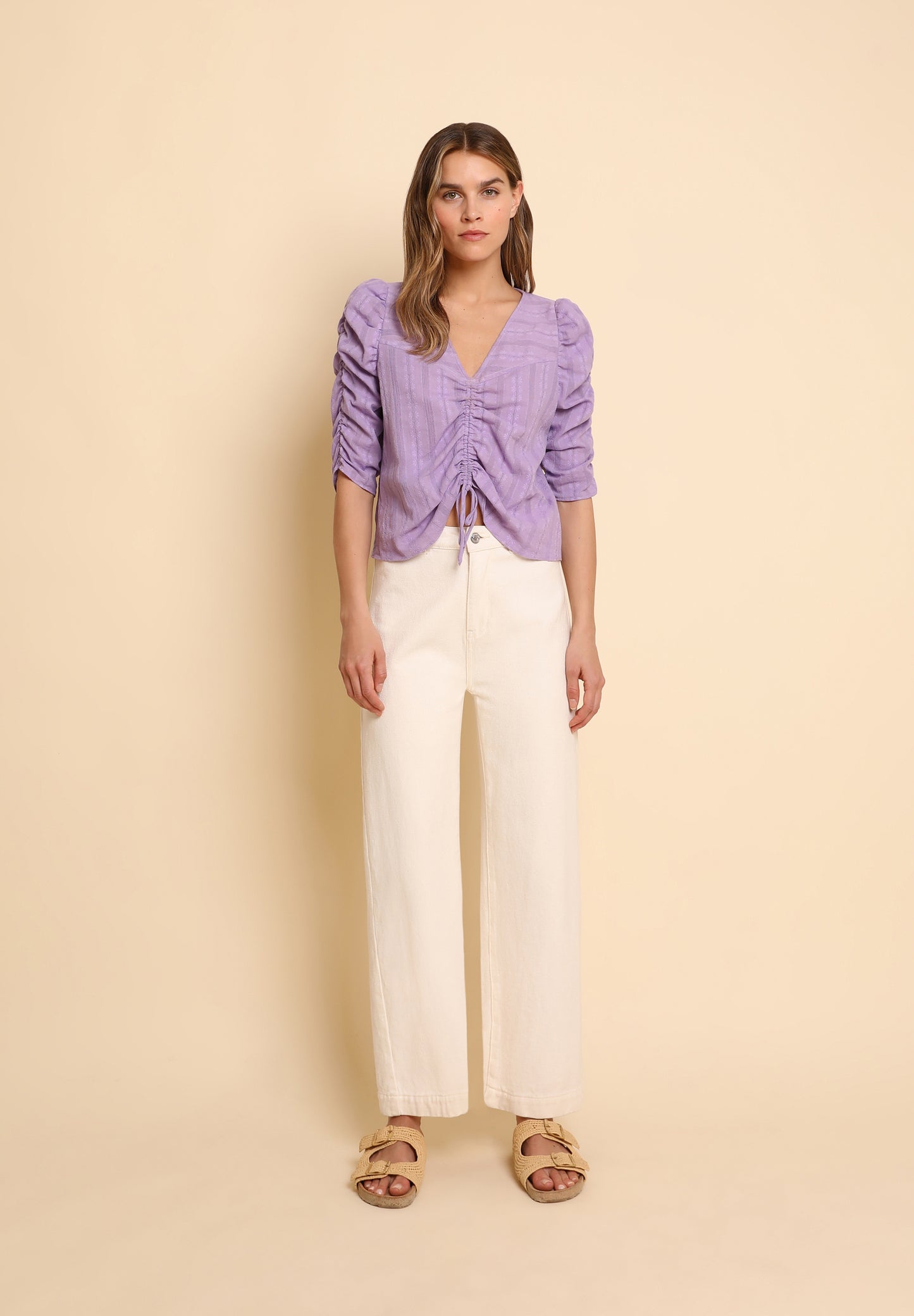 BLUSA FRUNCE RAYAS