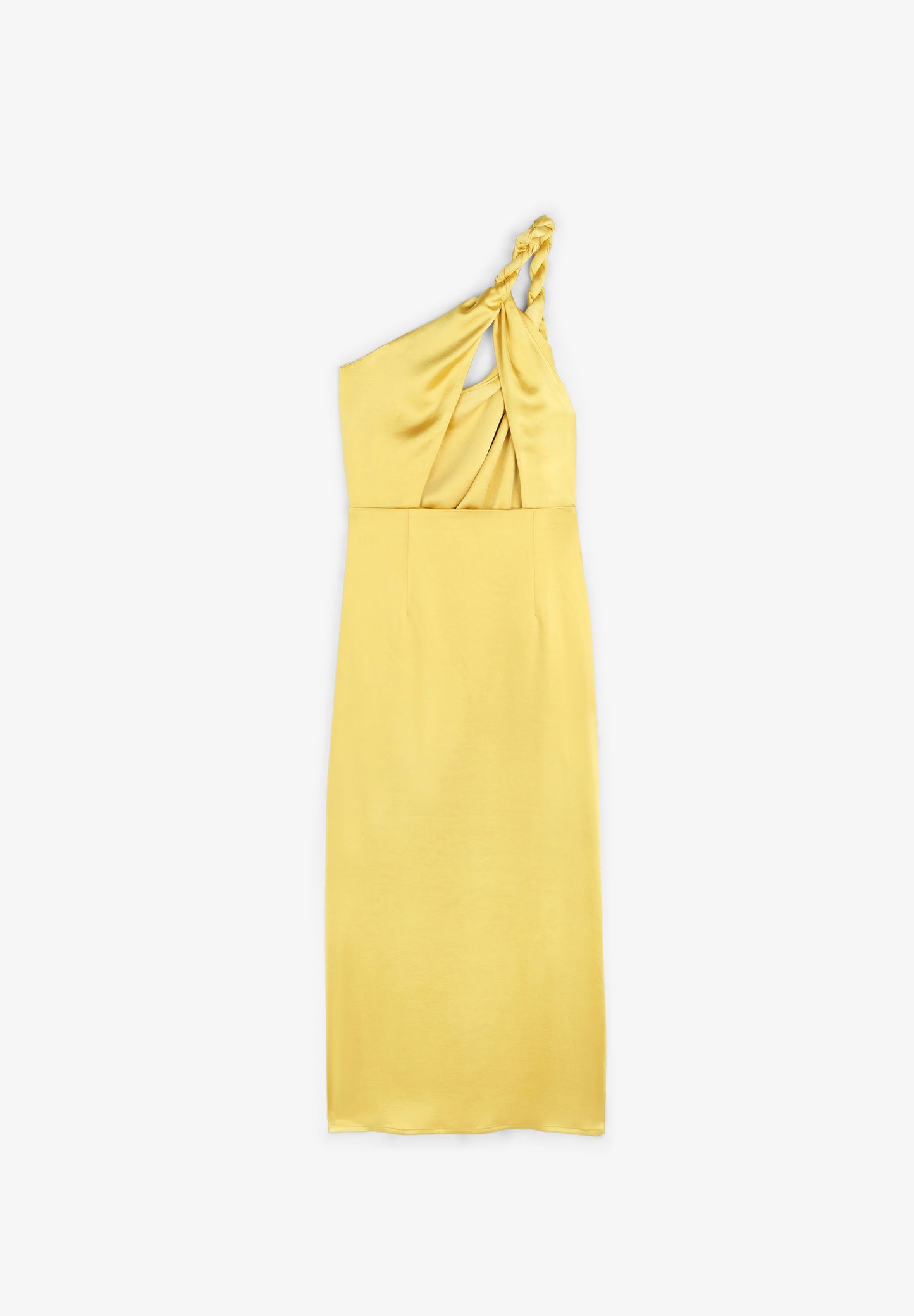 VESTIDO ASIMÉTRICO ABERTURA TRASERA