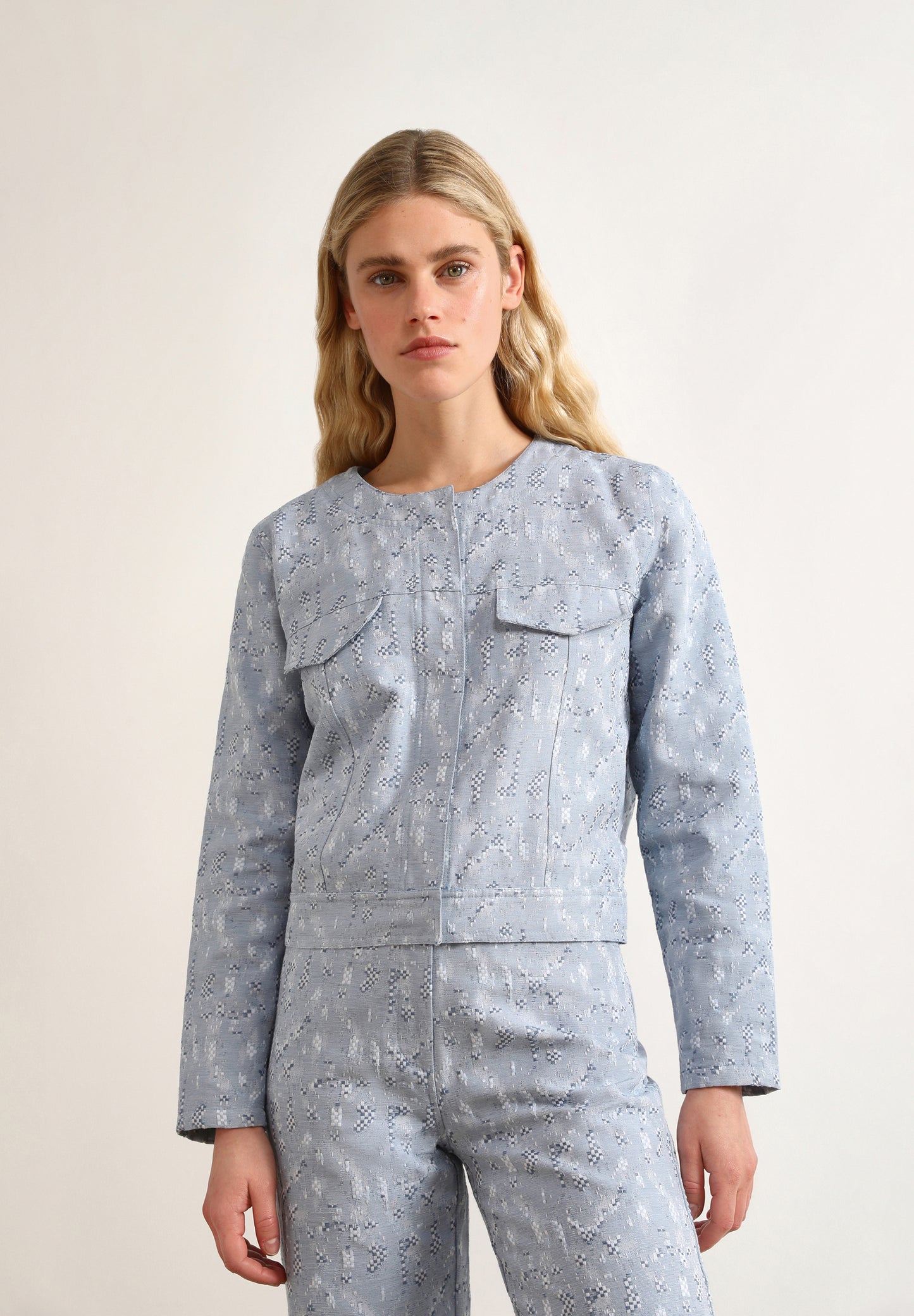 CHAQUETA DENIM JACQUARD