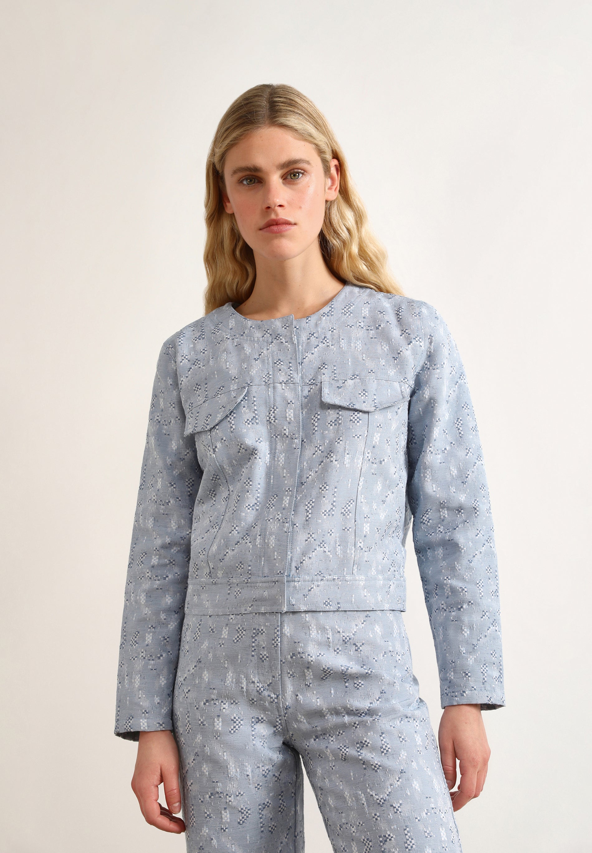 CHAQUETA DENIM JACQUARD