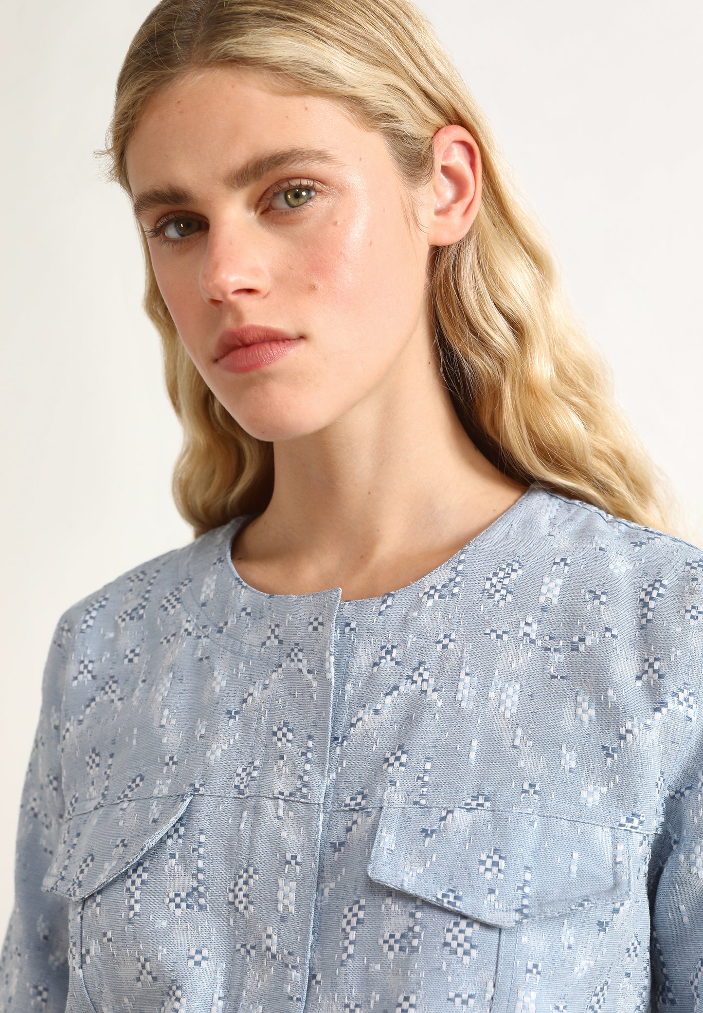 CHAQUETA DENIM JACQUARD