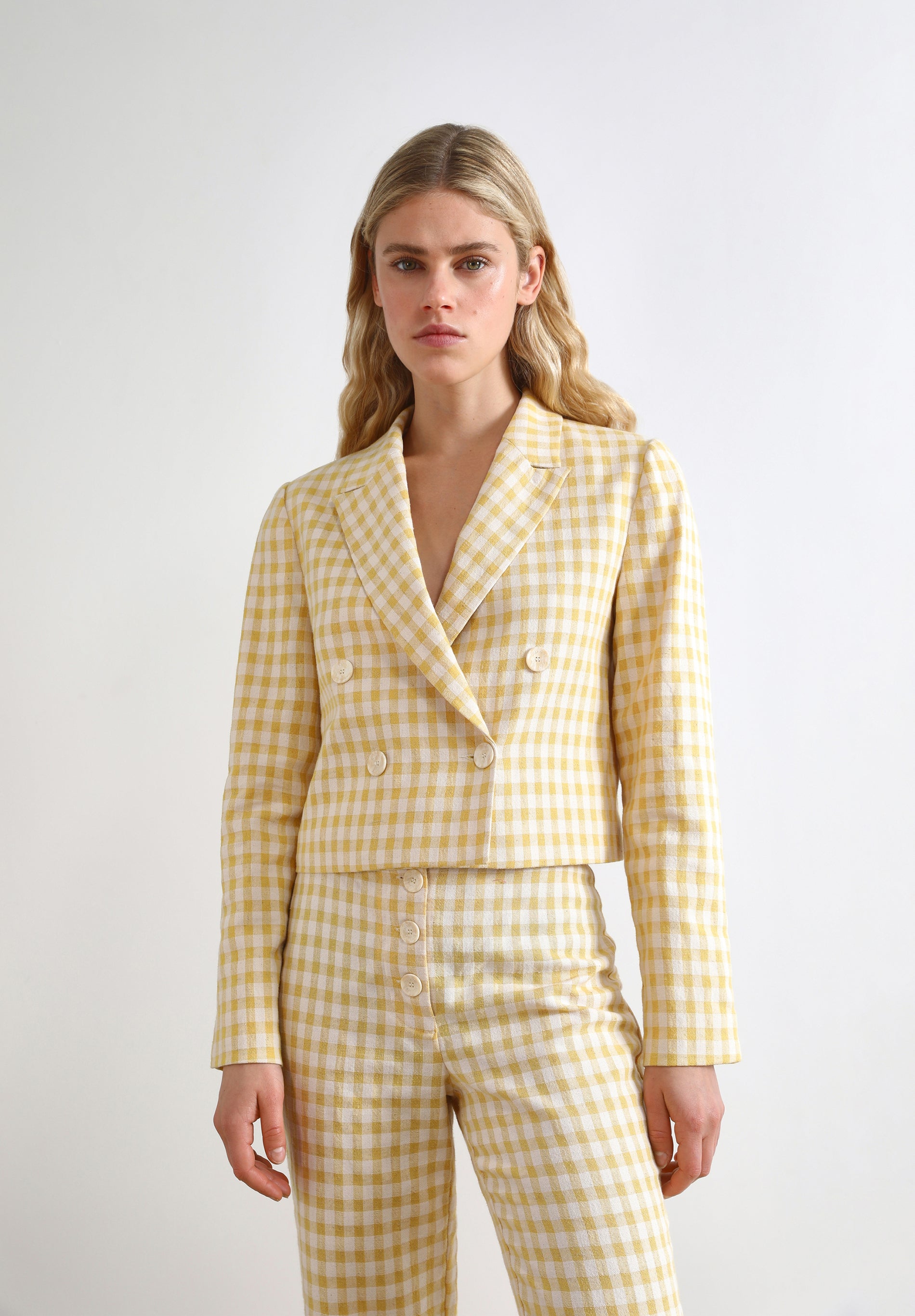 BLAZER VICHY CROPPED