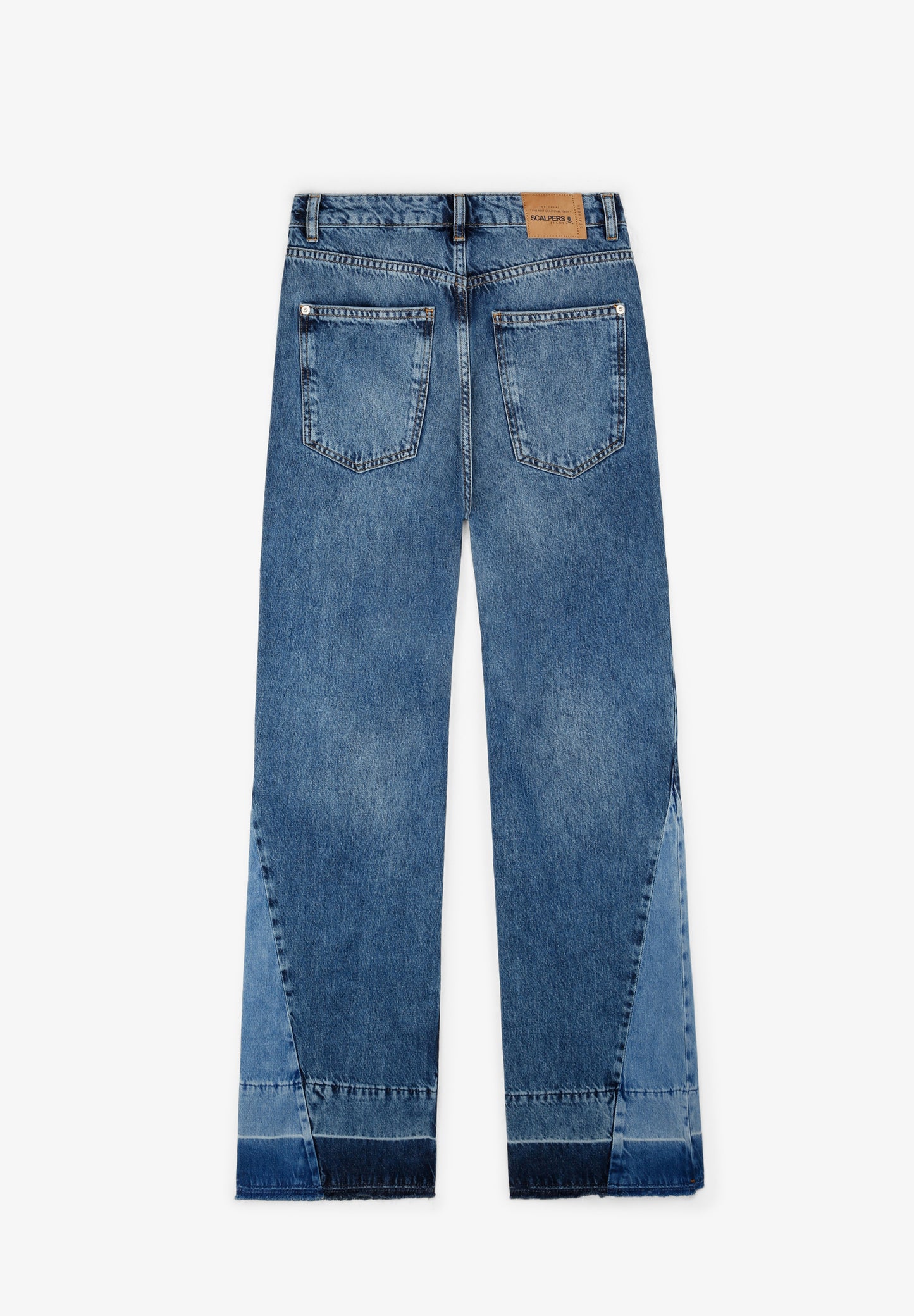 JEANS FLARE BAJO PATCH