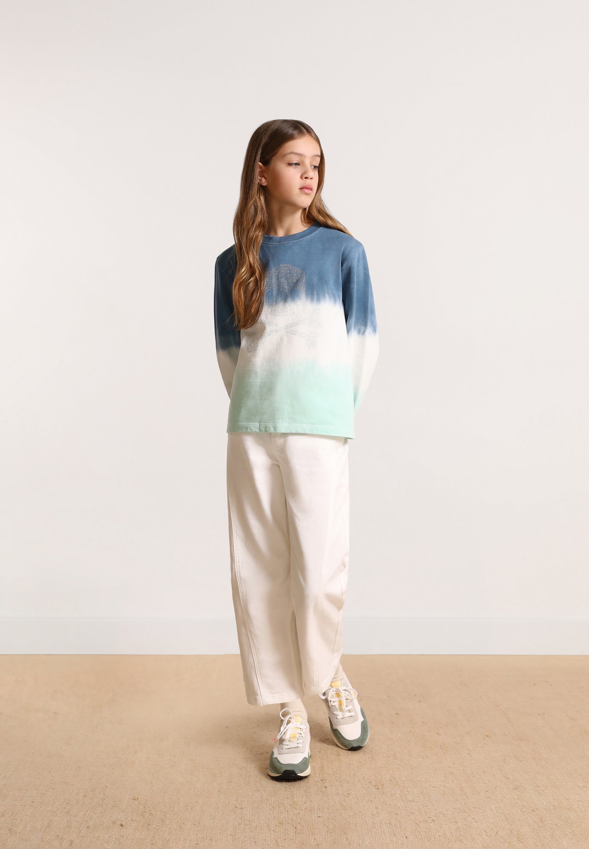 SUDADERA TIE DYE CALAVERA GLITTER