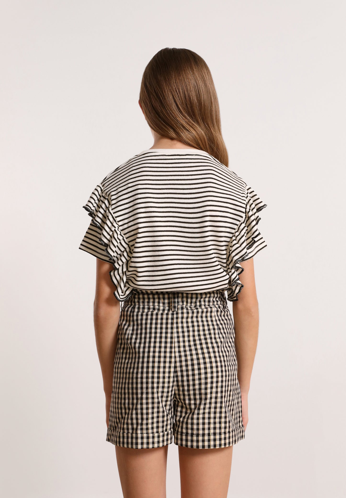 CAMISETA RAYAS Y VOLANTES