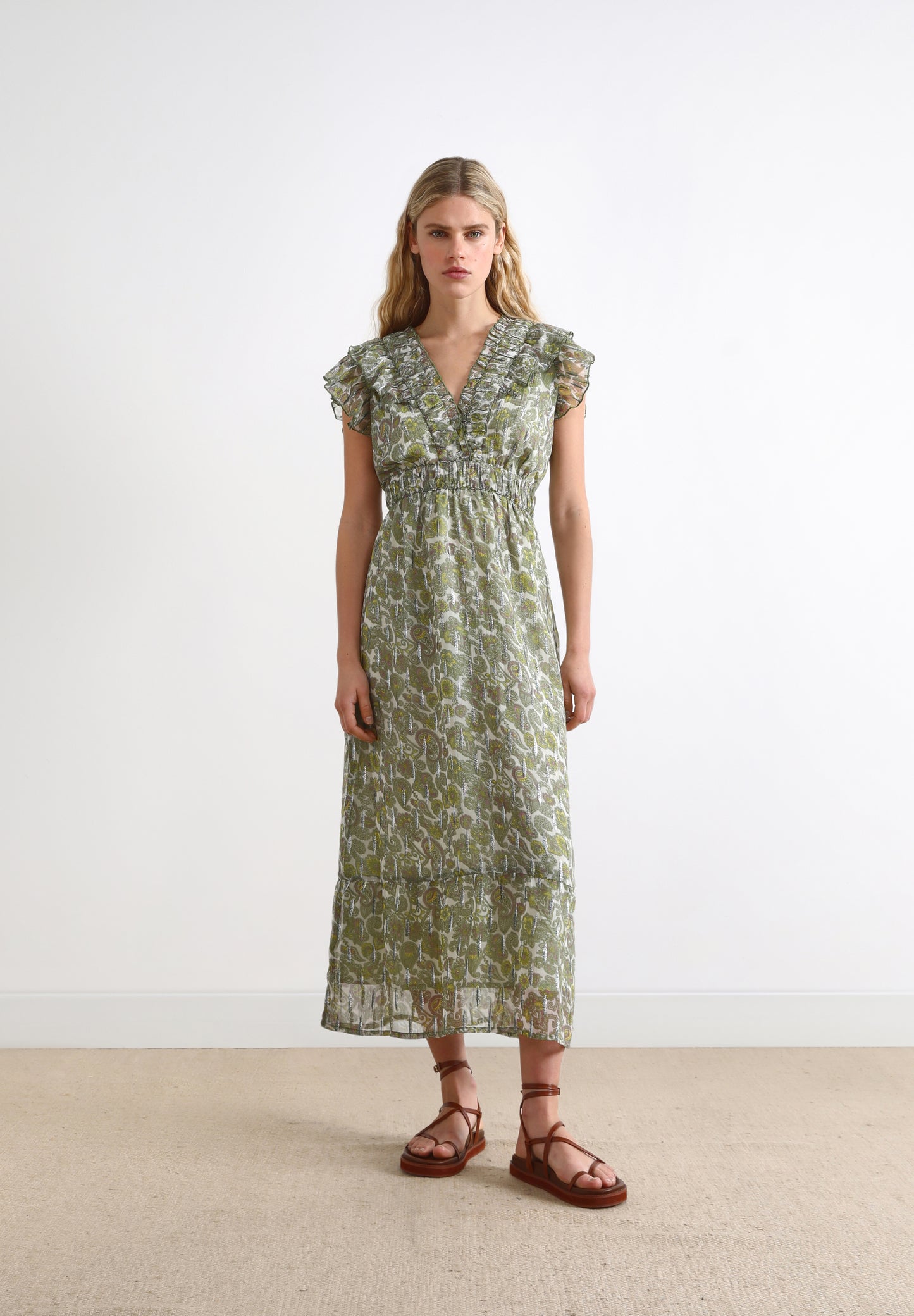 VESTIDO MIDI PRINT PAISLEY