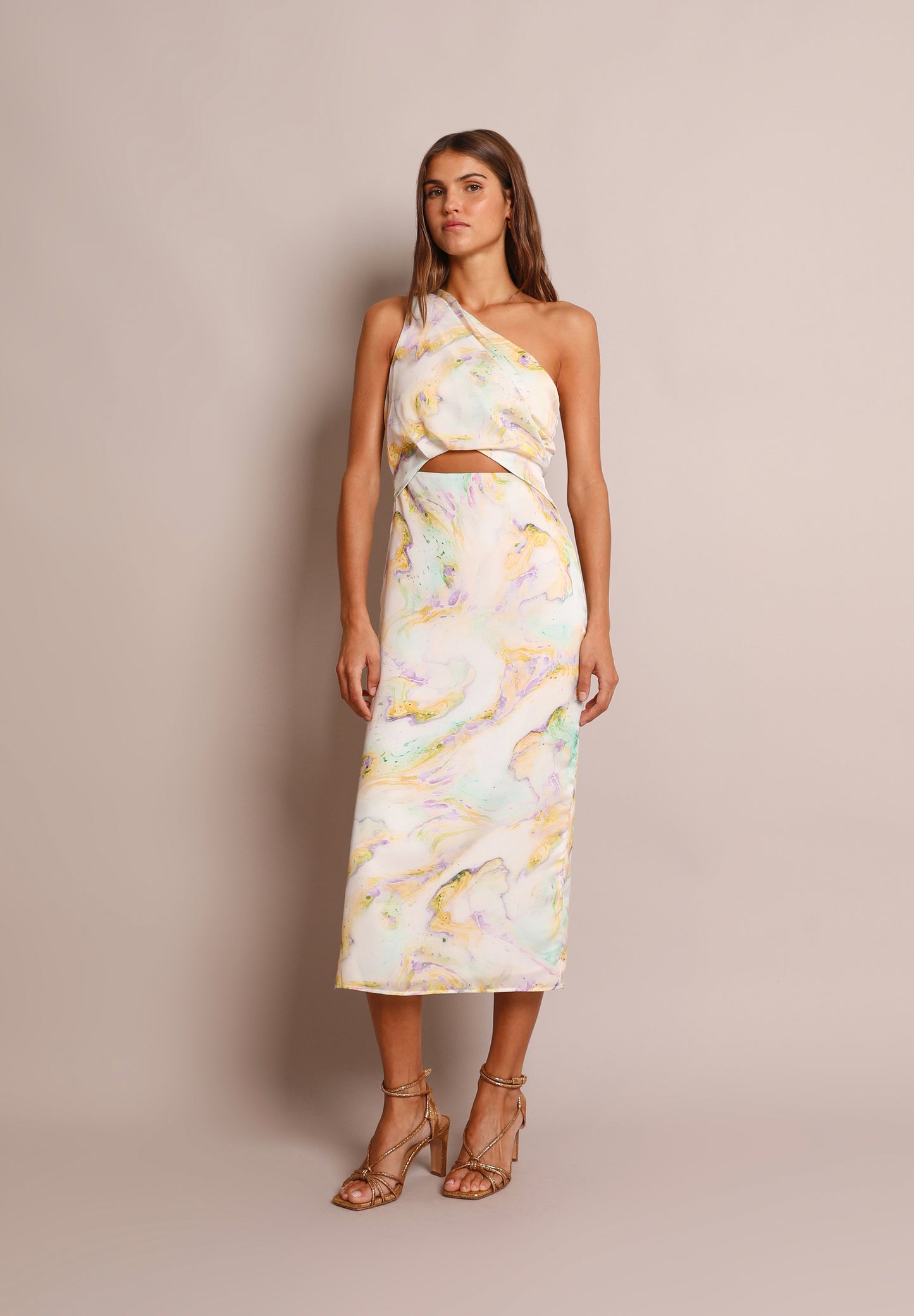 VESTIDO MIDI ASIMÉTRICO