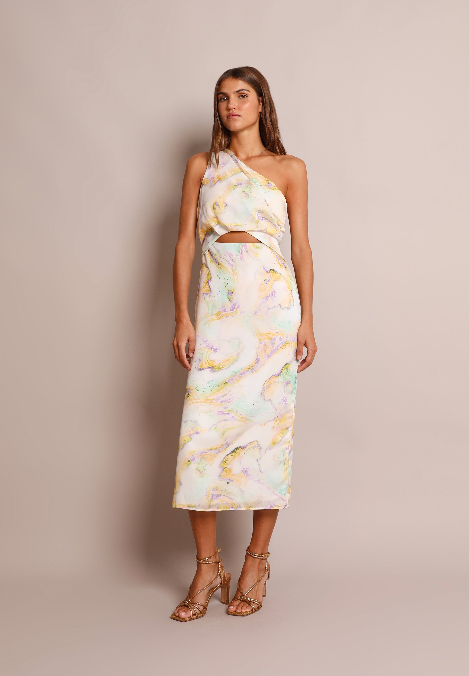 VESTIDO MIDI ASIMÉTRICO