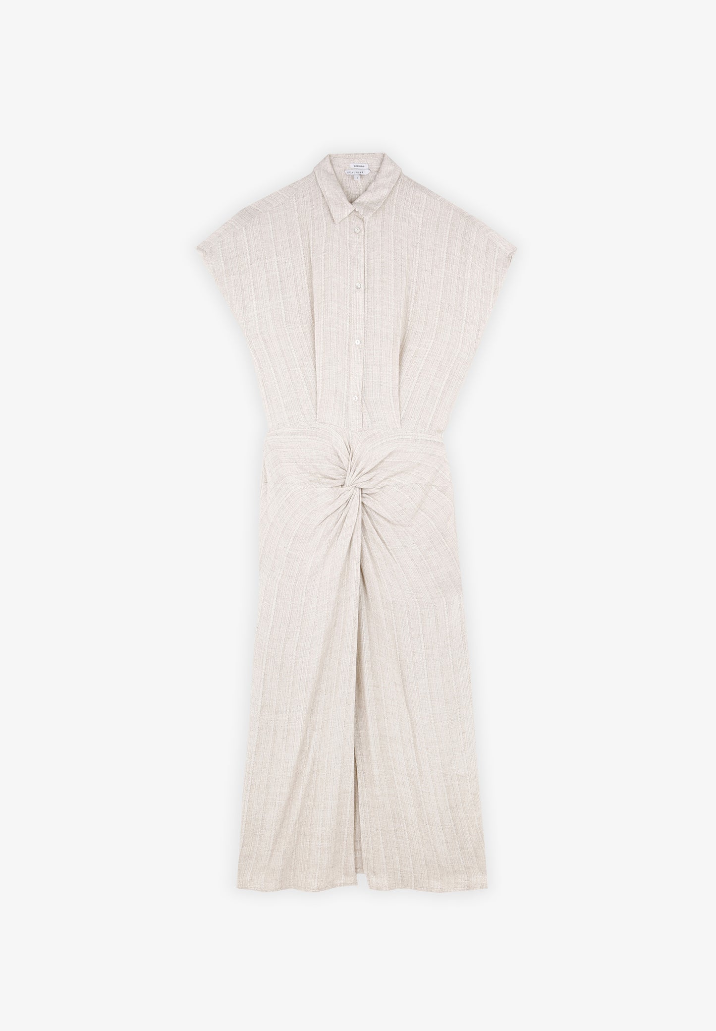 VESTIDO LINO DRAPEADO