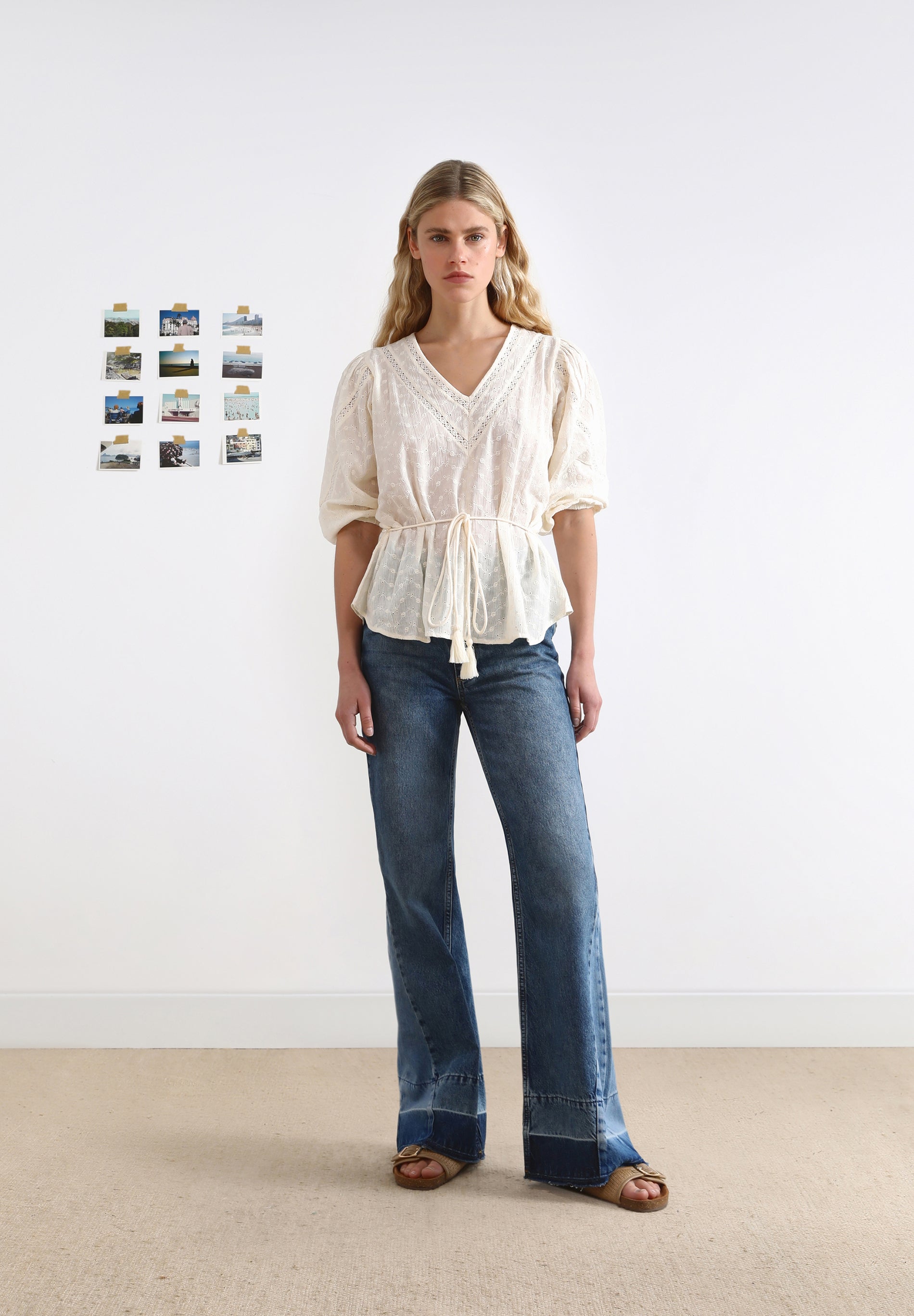 BLUSA MANGA CORTA BRODERIE