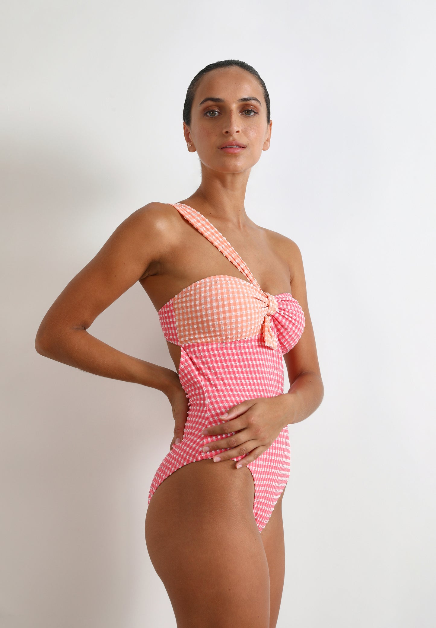 BAÑADOR ASIMÉTRICO VICHY