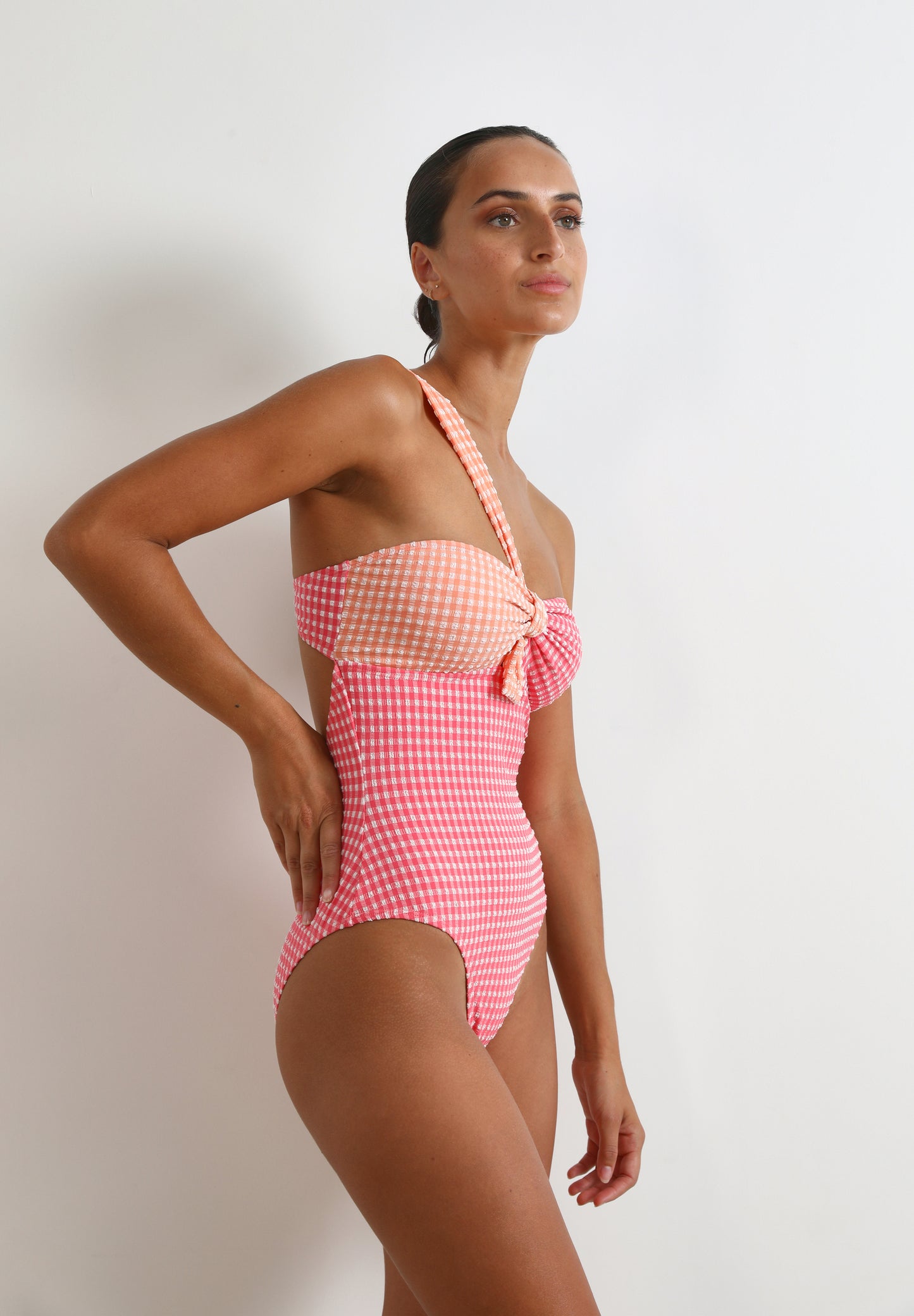 BAÑADOR ASIMÉTRICO VICHY