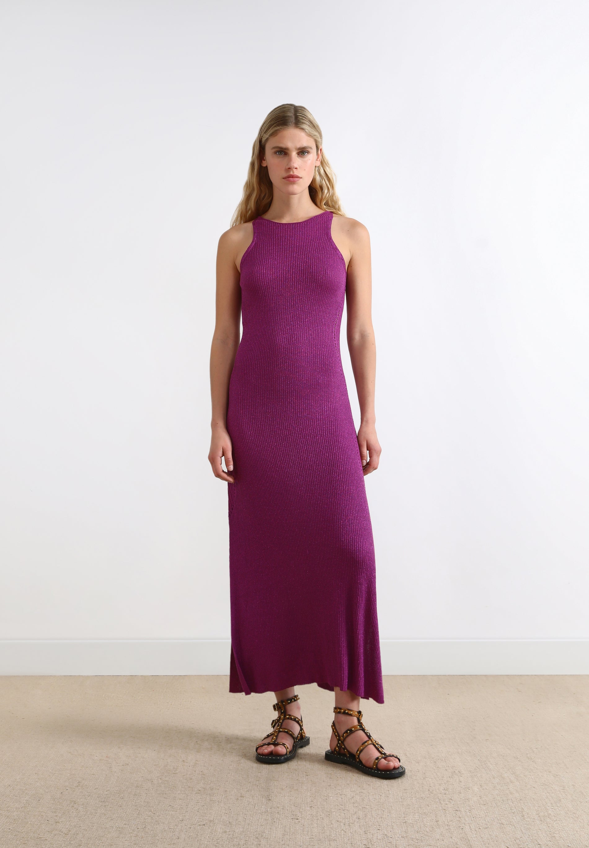 VESTIDO LUREX DETALLE ESPALDA