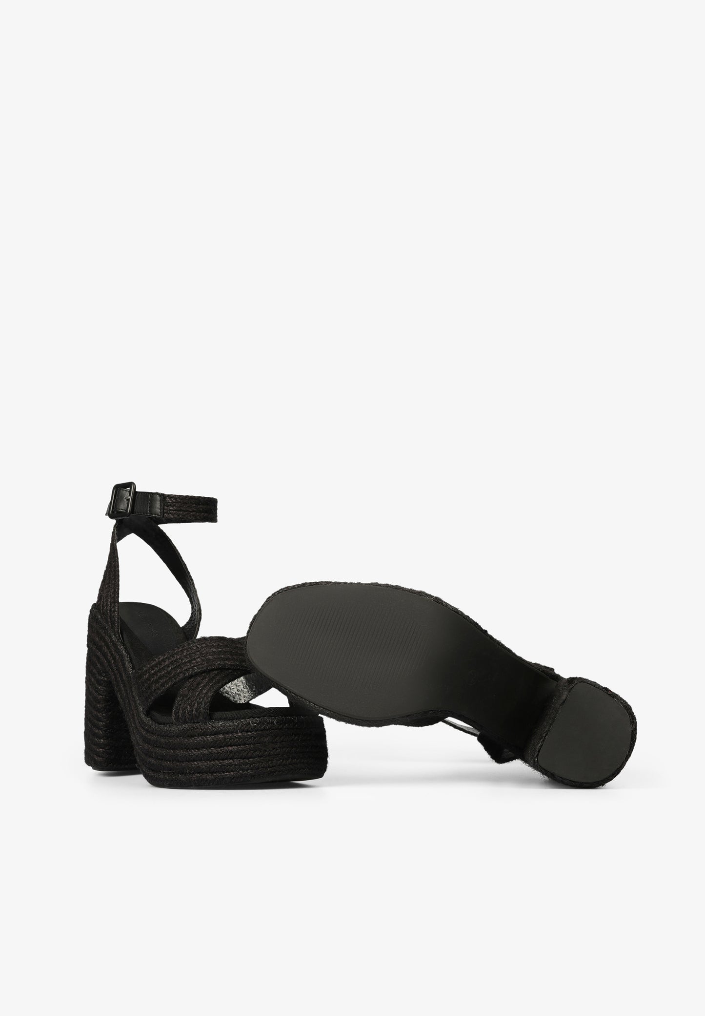 SANDALIAS TACÓN RAFIA