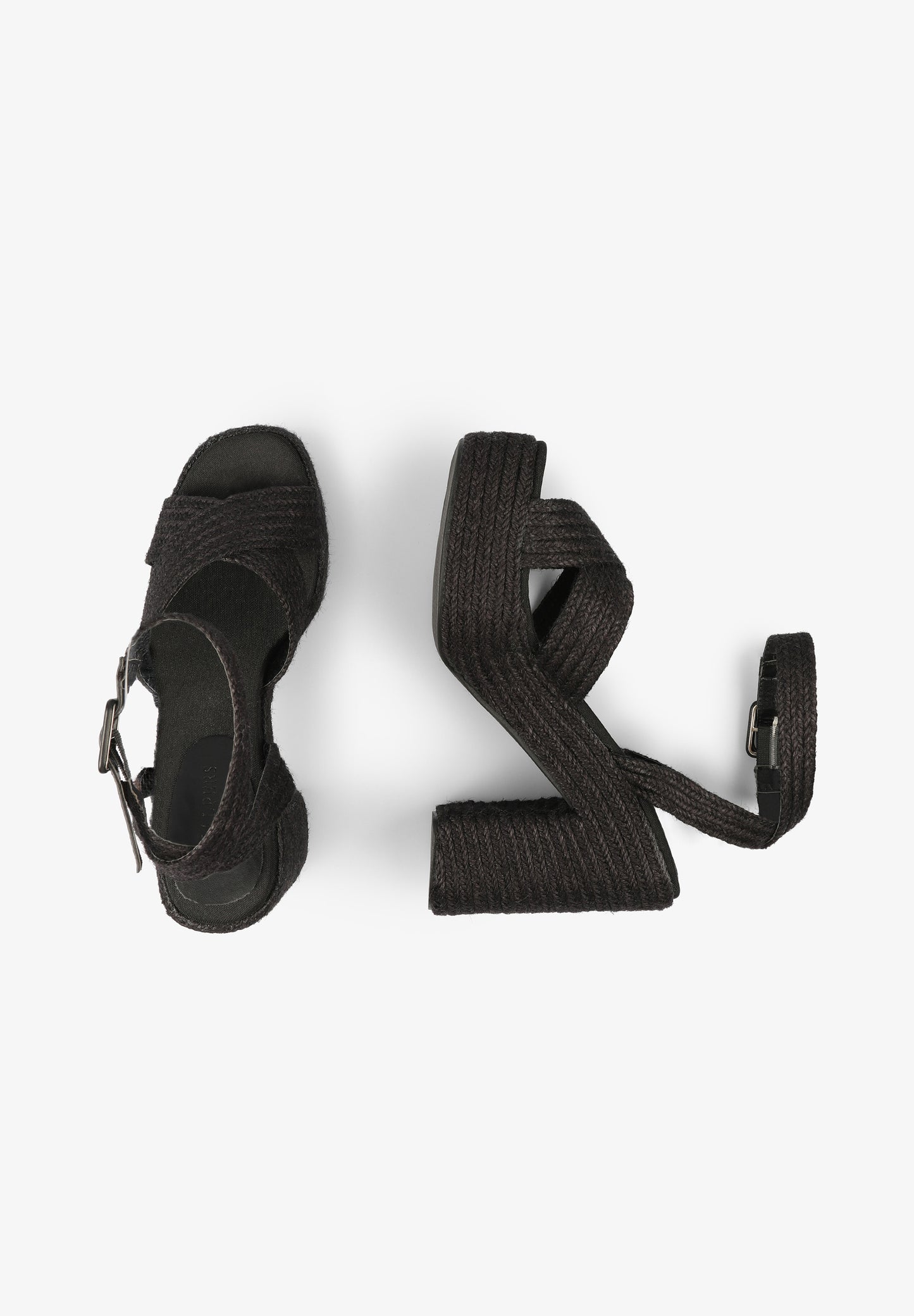 SANDALIAS TACÓN RAFIA