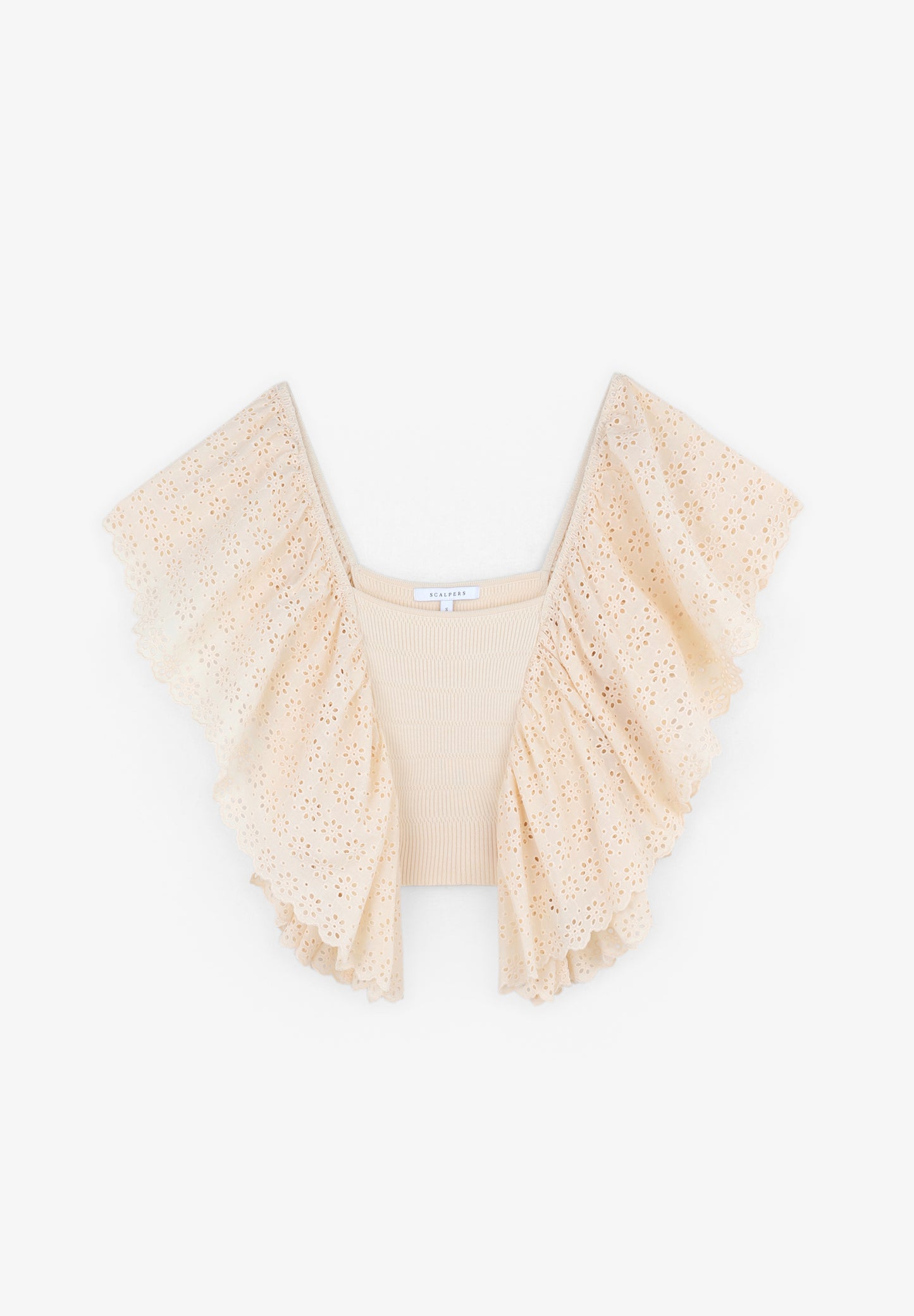 TOP PUNTO MANGA BRODERIE