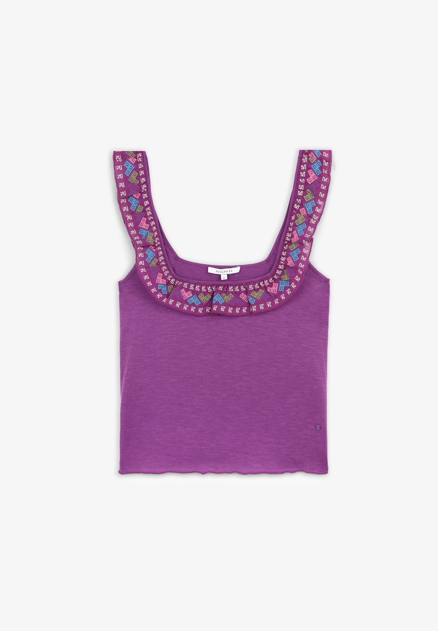 TOP VOLANTE BORDADOS