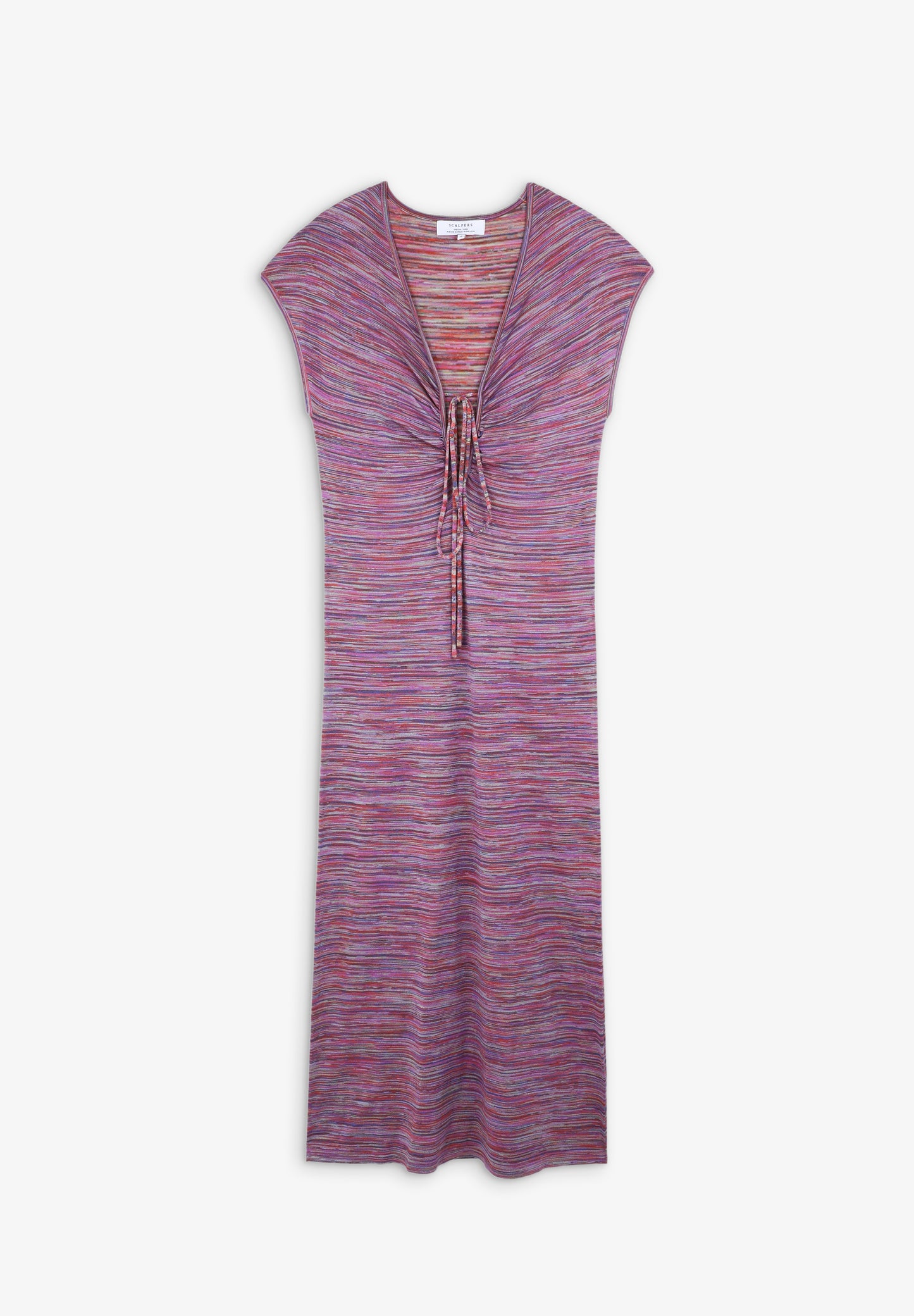 VESTIDO PUNTO LAZADA ESCOTE