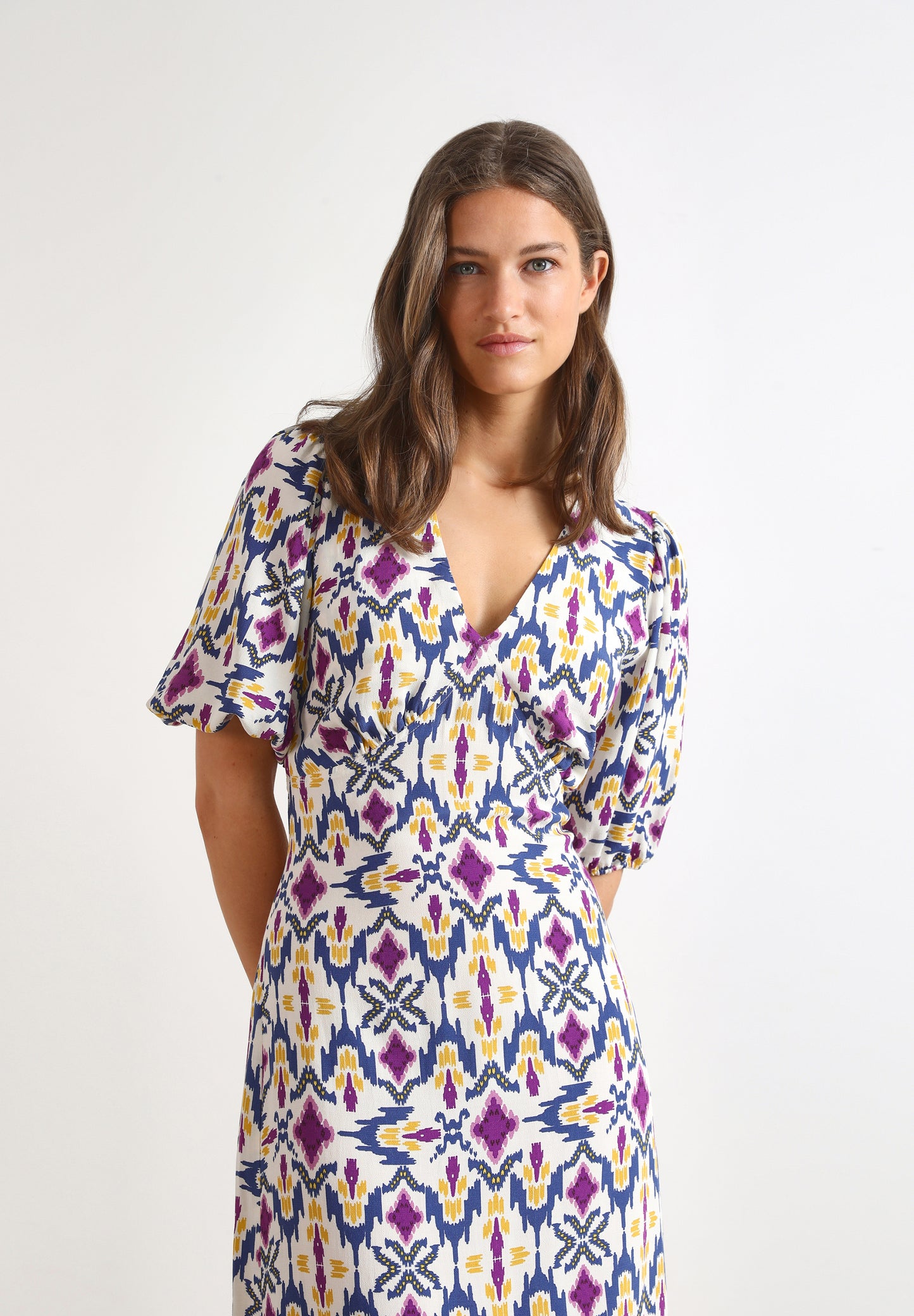 VESTIDO MIDI PRINT ABERTURA ESPALDA