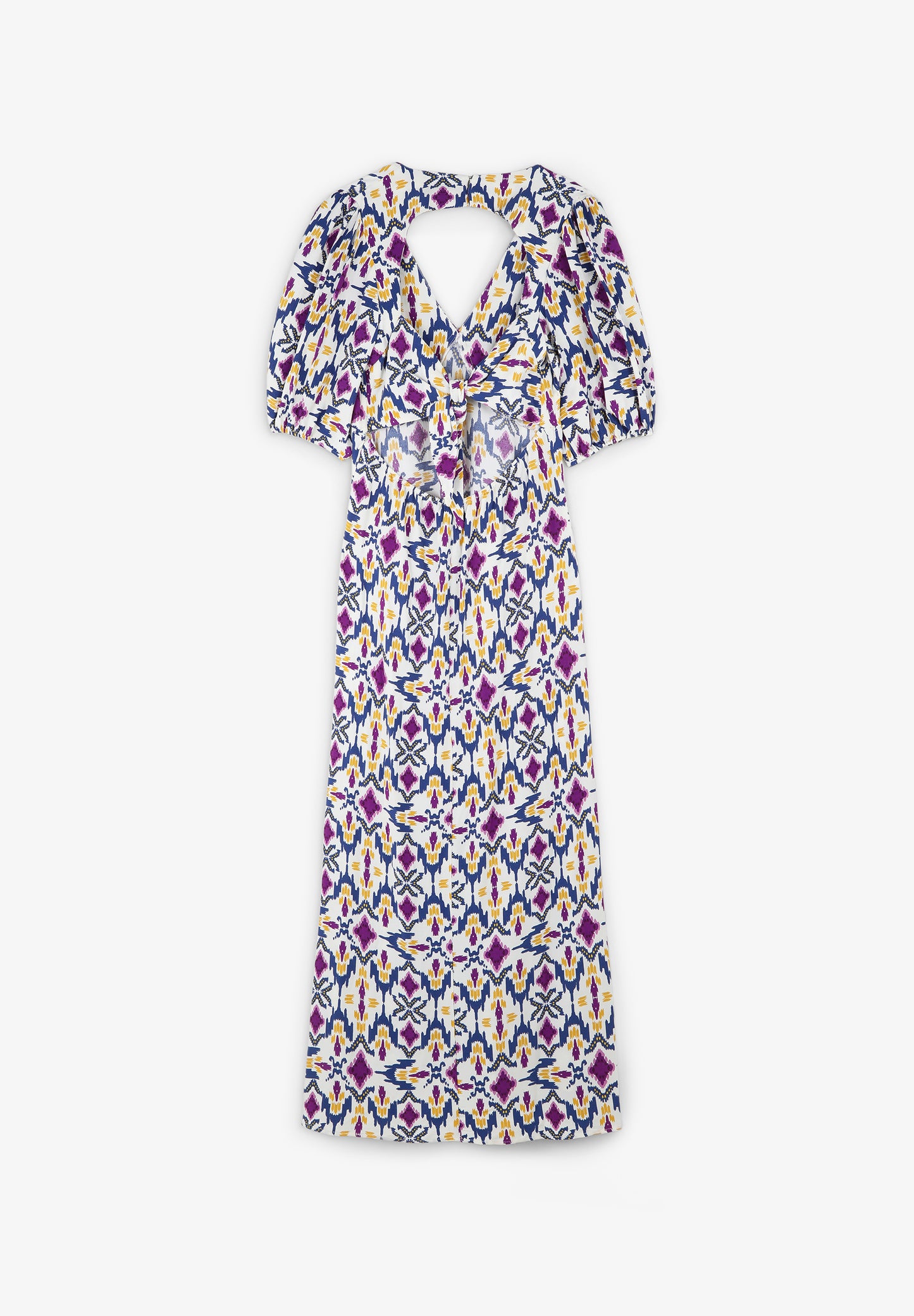 VESTIDO MIDI PRINT ABERTURA ESPALDA