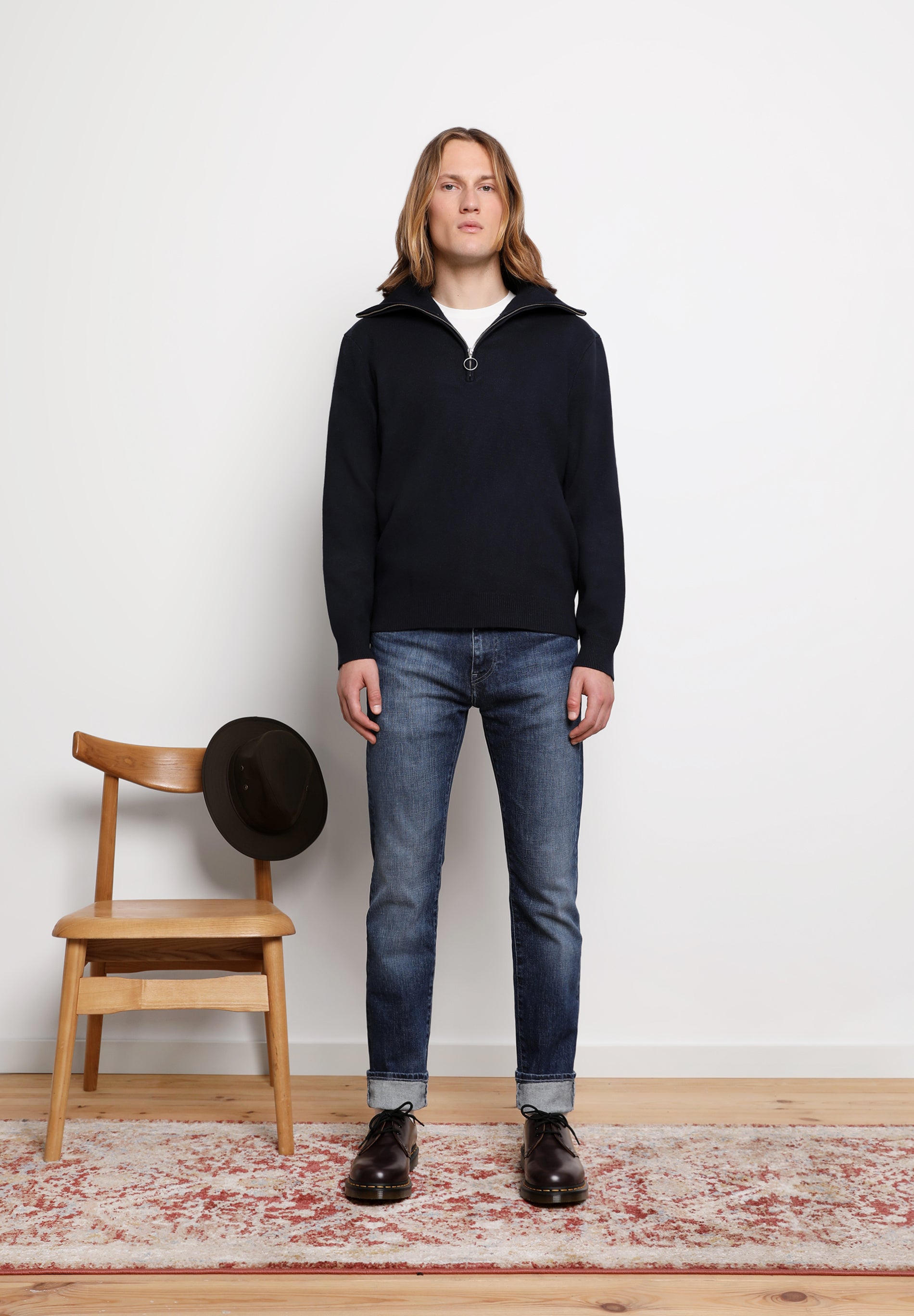 SAMSOE SAMSOE | JERSEY RYDER HALF ZIP HOMBRE