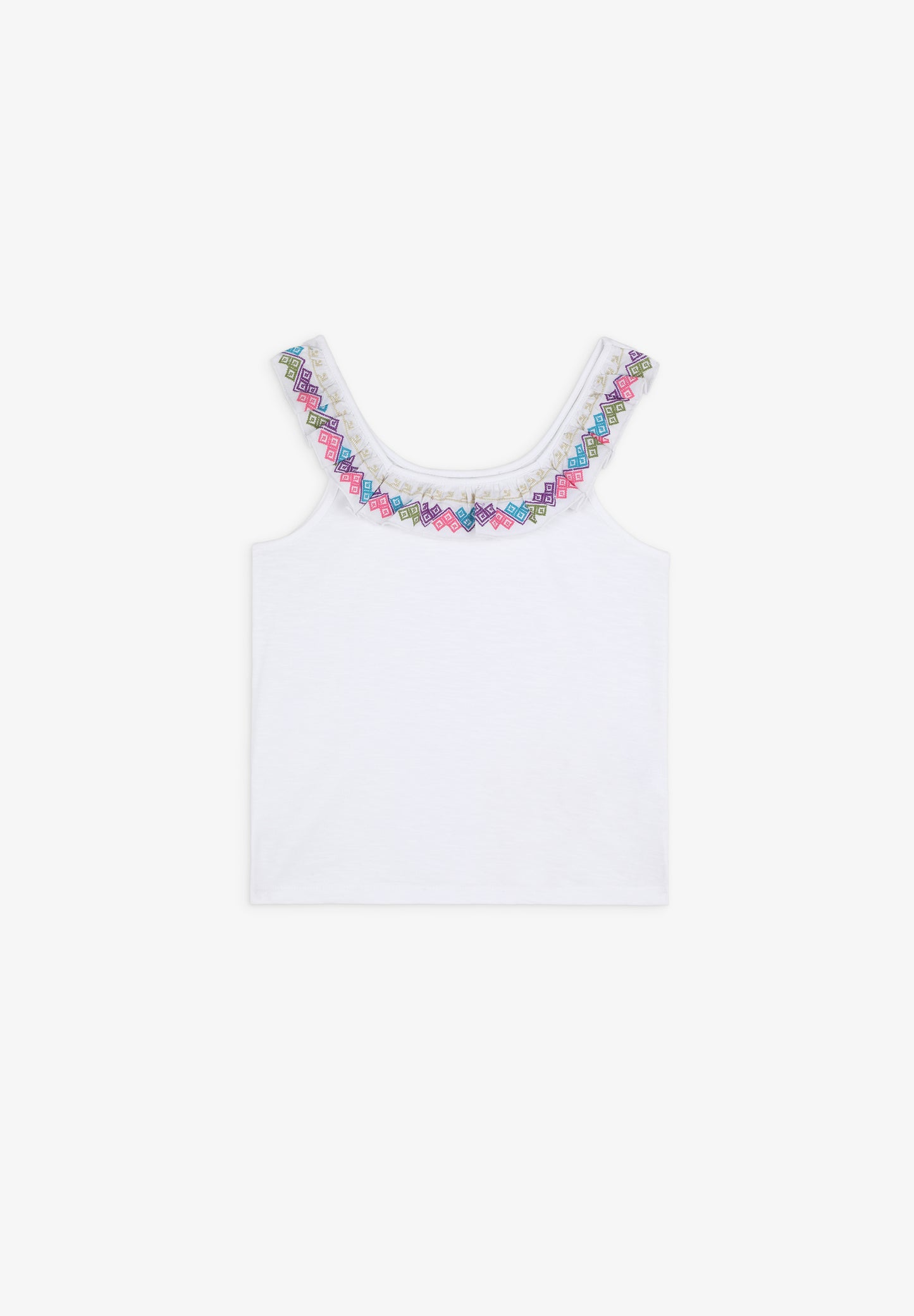 TOP VOLANTE BORDADOS