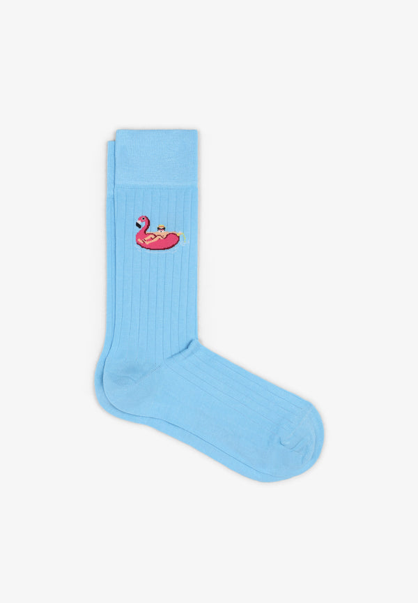 JIMMY LION | CALCETINES RIBBED FLAMINGO