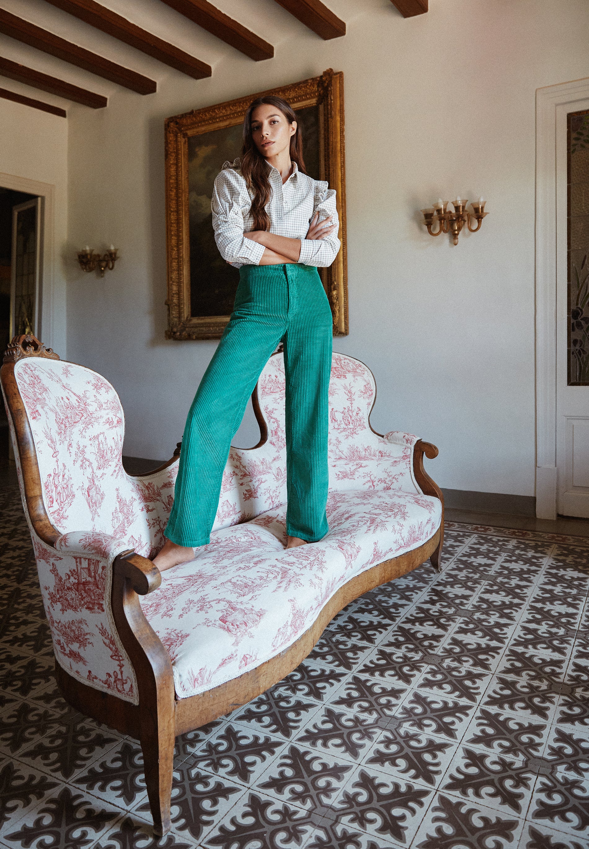 PANTALÓN PANA FLARE