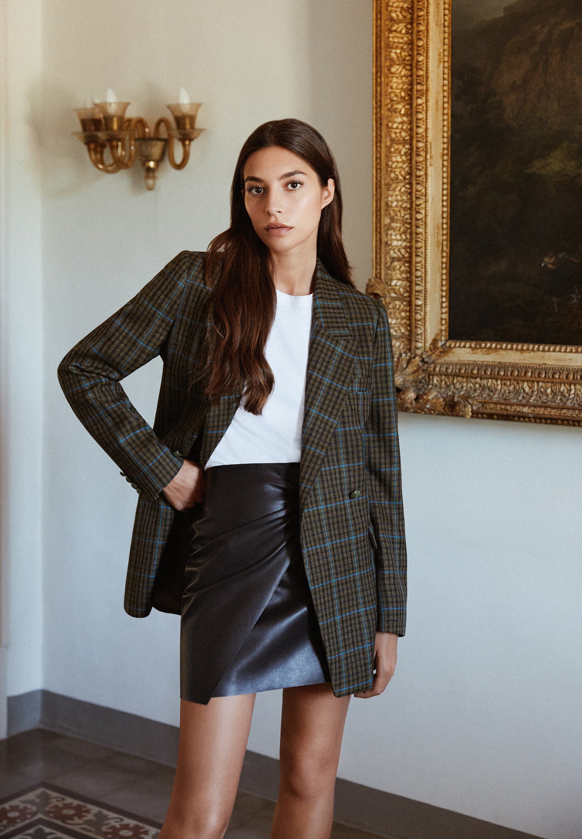 FALDA MINI PIEL NUDO